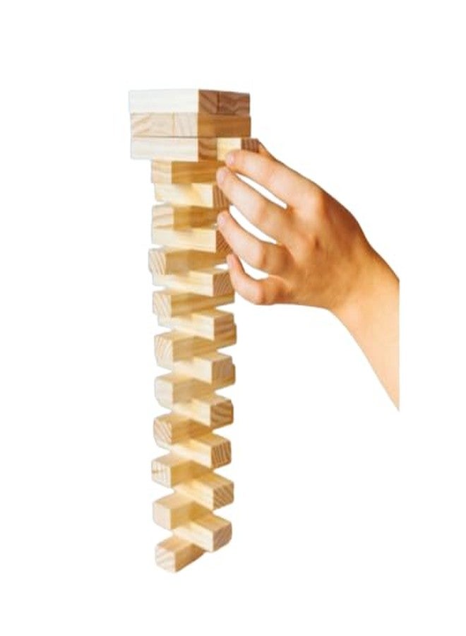 TVM Wooden Tower 54 Pcs Wooden Building Block, Stacking Balancing Game, Tumbling Tower Game for Kids Adult Boys Girls - Image 4